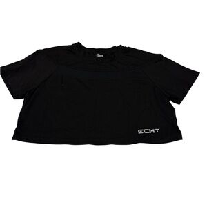 ECHT Black Short Sleeve Crop Top